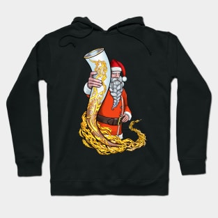 Nordic Viking Santa with his favorite Horn Hoodie